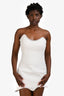 Alfabeta White Crystal Embellished 'Carissa' Strapless Mini Dress Size M