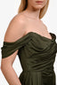 Alfabeta Army Green Draped 'Meredith' Maxi Dress Size S