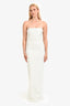 Likey White Pearl Embellished 'Helsa' Maxi Dress Size L