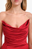 Alfabeta Red Satin 'Cynthia' Strapless Maxi Dress Size XS W/Tags