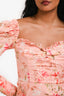 Sofia Pink/ Multicolour 'Dulce' Floral Long Sleeve Mini Dress Size XS