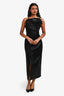 Acler Black 'Webster' Fan Detail Strapless Midi Dress Size S