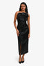 Acler Black 'Webster' Fan Detail Strapless Midi Dress Size XS