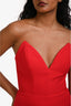 Alfabeta Red 'Bethani' Bubble Hem Strapless Mini Dress Size S