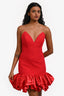Alfabeta Red 'Bethani' Bubble Hem Strapless Mini Dress Size S