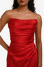 Alfabeta Red 'Mikonos' Shimmery Strapless Maxi Dress Size S