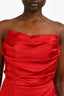 Alfabeta Red 'Mikonos' Shimmery Strapless Maxi Dress Size L