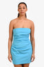 Misha Blue 'Cleo' Ruched Strapless Mini Dress Size L