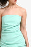 Misha Turquoise/Blue 'Cleo' Ruched Strapless Mini Dress Size M