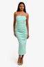 Misha Turquoise/Blue 'Cleo' Ruched Strapless Mini Dress Size XS
