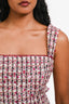 Elliatt White/Burgundy Tweed 'Bianca' Sequin Sleeveless Mini Dress Size XS