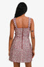 Elliatt White/Burgundy Tweed 'Bianca' Sequin Sleeveless Mini Dress Size XS