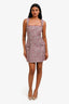 Elliatt White/Burgundy Tweed 'Bianca' Sequin Sleeveless Mini Dress Size XS