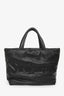 Saint Laurent 2023 Black Leather Puffer Tote Bag