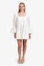 Aje White Cotton L'espirit Mini White Dress Size 8
