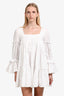 Aje White Cotton L'espirit Mini White Dress Size 8