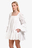 Aje White Cotton L'espirit Mini White Dress Size 8