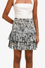 Isabel Marant Étoile White Multicolour Ruffled Smock Skirt Size 34