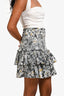 Isabel Marant Étoile White Multicolour Ruffled Smock Skirt Size 34