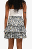 Isabel Marant Étoile White Multicolour Ruffled Smock Skirt Size 34