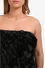 Aje Black Charmed Rosette Ruffle Bustier Size 14