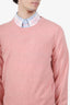 Brunello Cucinelli Pink Cashmere Sweater Size 50 Mens