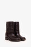 Pre-Loved Chanel™  Brown Leather Camellia Ankle Boots Size 39
