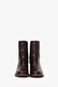 Pre-Loved Chanel™  Brown Leather Camellia Ankle Boots Size 39