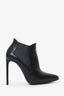 Saint Laurent Black Leather Heeled Booties Size 40