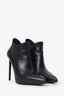 Saint Laurent Black Leather Heeled Booties Size 40