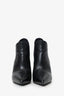 Saint Laurent Black Leather Heeled Booties Size 40