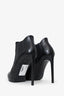 Saint Laurent Black Leather Heeled Booties Size 40