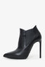 Saint Laurent Black Leather Heeled Booties Size 40
