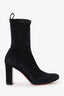 Christian Louboutin Black Suede Gena Ankle Boots Size 36.5