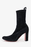 Christian Louboutin Black Suede Gena Ankle Boots Size 36.5