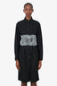Dries Van Noten Black Lace Waist Button Down Dress Size 36