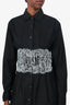 Dries Van Noten Black Lace Waist Button Down Dress Size 36