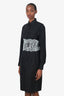 Dries Van Noten Black Lace Waist Button Down Dress Size 36