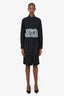 Dries Van Noten Black Lace Waist Button Down Dress Size 36
