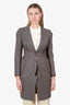 Junya Watanabe Comme des Garcons Brown Wool Striped Blazer Size XS