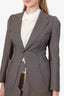 Junya Watanabe Comme des Garcons Brown Wool Striped Blazer Size XS