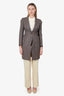 Junya Watanabe Comme des Garcons Brown Wool Striped Blazer Size XS