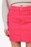 Mother Hot Pink Denim Mini Skirt Size 28