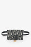 Christian Dior Navy Oblique Jacquard Saddle Belt Pouch