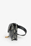 Christian Dior Navy Oblique Jacquard Saddle Belt Pouch