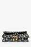 Christian Dior Navy Oblique Jacquard Saddle Belt Pouch