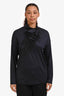 Fabiana Filippi Blue Wool Feather Detail Top Size L