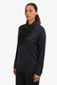 Fabiana Filippi Blue Wool Feather Detail Top Size L