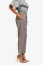 Fabiana Filippi Grey Beaded Elastic Waist Band Tapered Pants Size XS