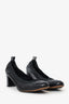 Pre-Loved Chanel™ Black Lambskin/Patent Cap Toe Pumps Size 41